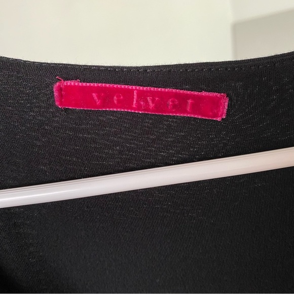 Velvet Brand Little Black Dress Womens Size Small Soft Jersey Knit Cowl Neck - Picture 6 of 9